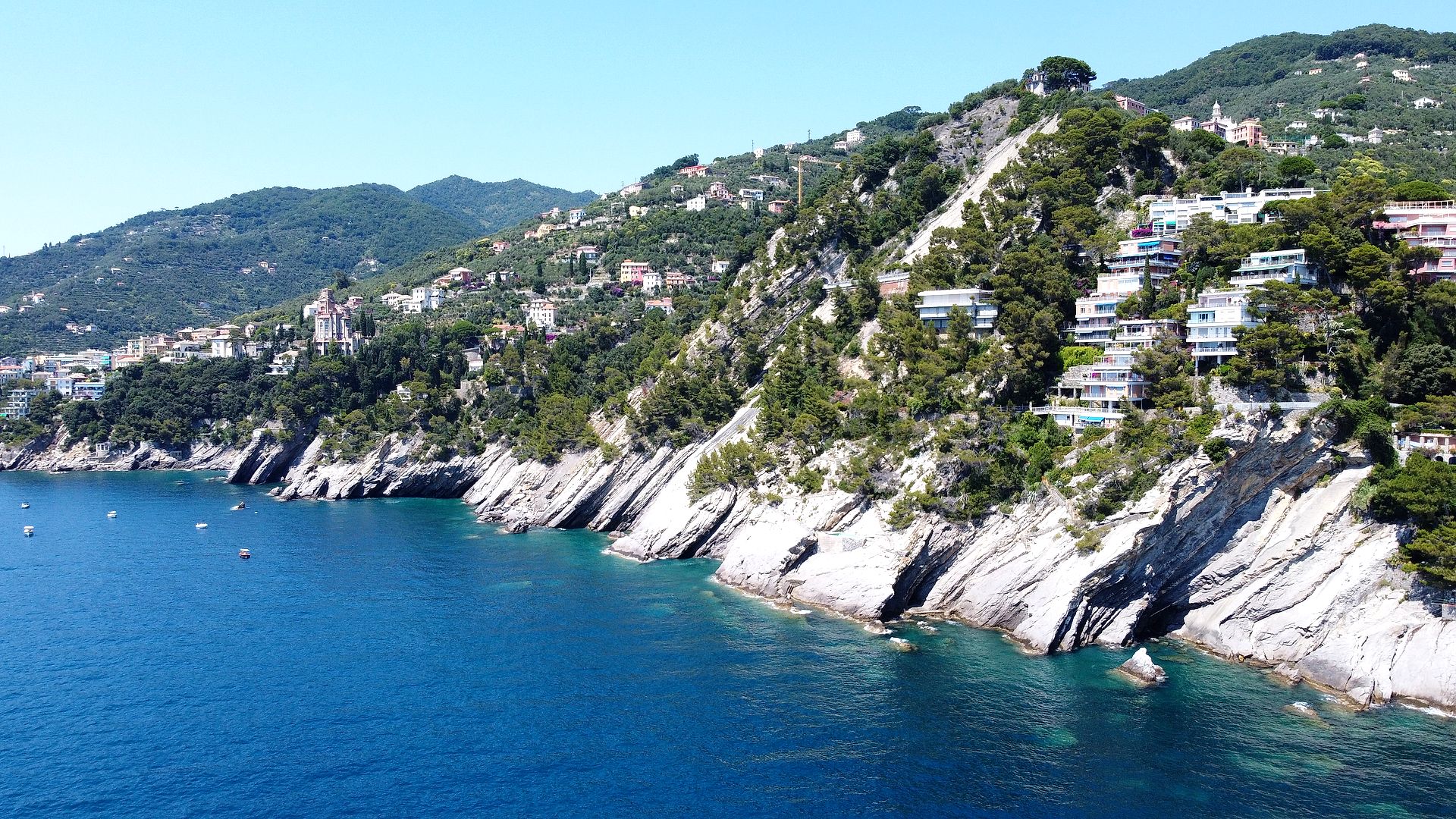 La Costa del Tigullio — fotografia aerea con drone, Golfo del Tigullio